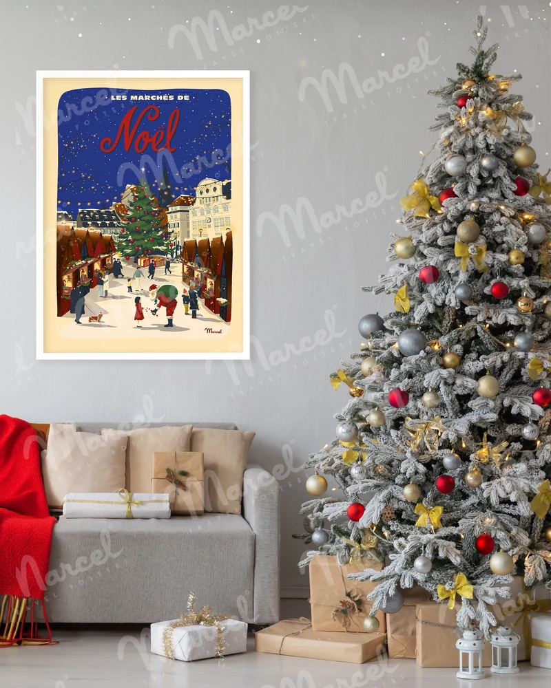 Affiche "Les marchés de Noël"