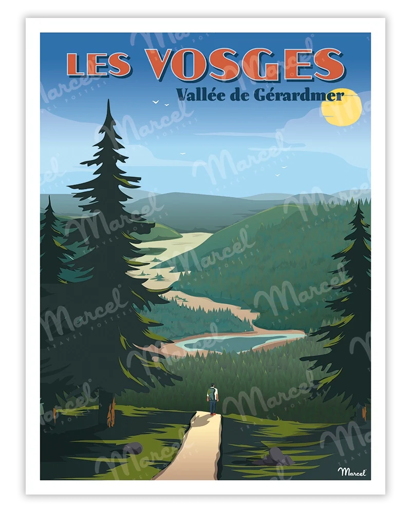 Affiche LES VOSGES "Vallée de Gérardmer"