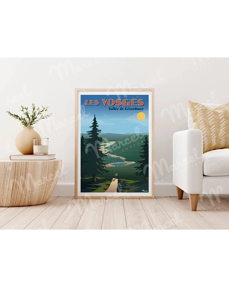 Affiche LES VOSGES "Vallée de Gérardmer"