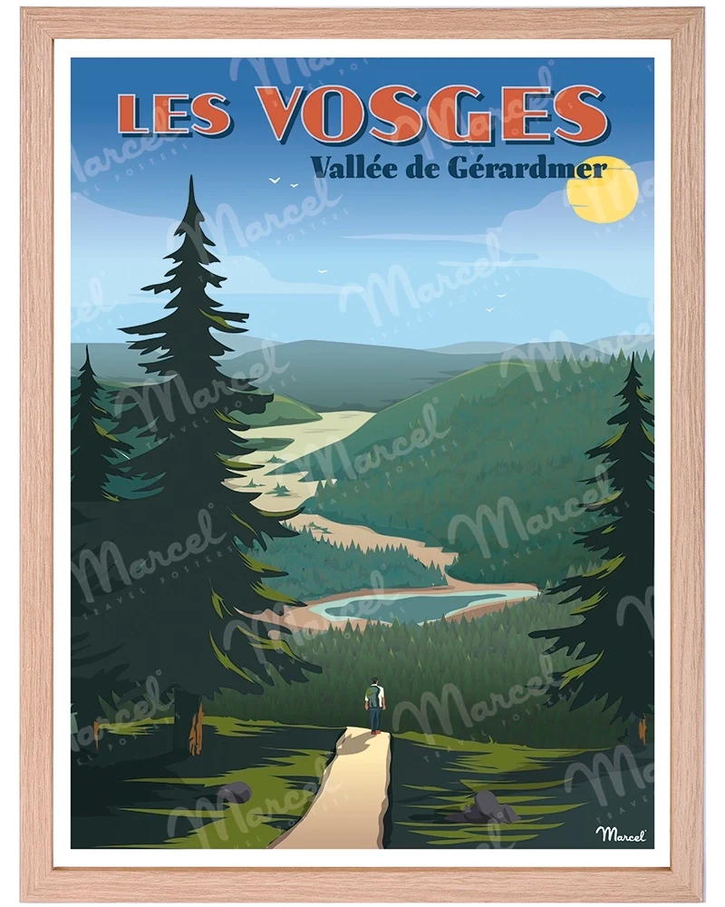 Affiche LES VOSGES "Vallée de Gérardmer"