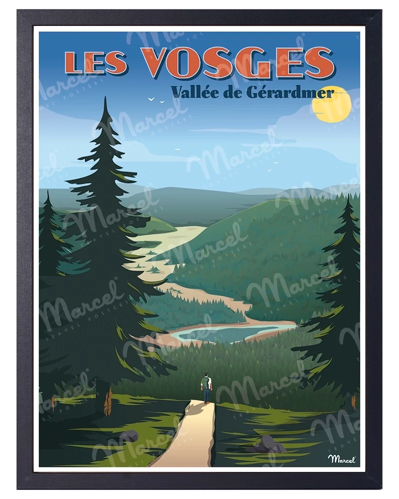 Affiche LES VOSGES "Vallée de Gérardmer"