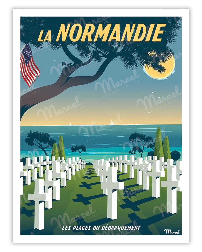 Affiche NORMANDIE "Plage du Débarquement"