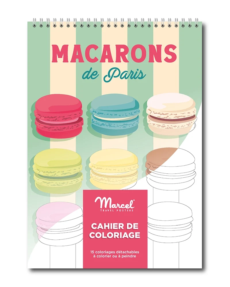 Carnet de Coloriage "Macarons de PARIS"