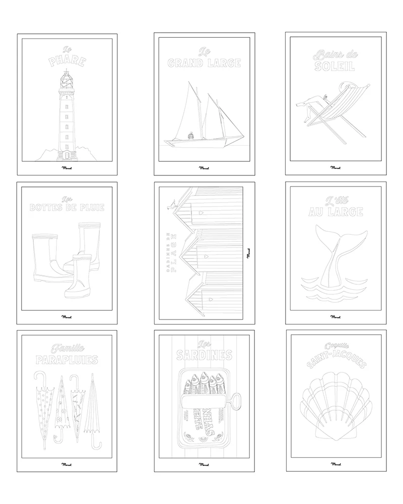 Carnet de Coloriage "Les Sardines" A5