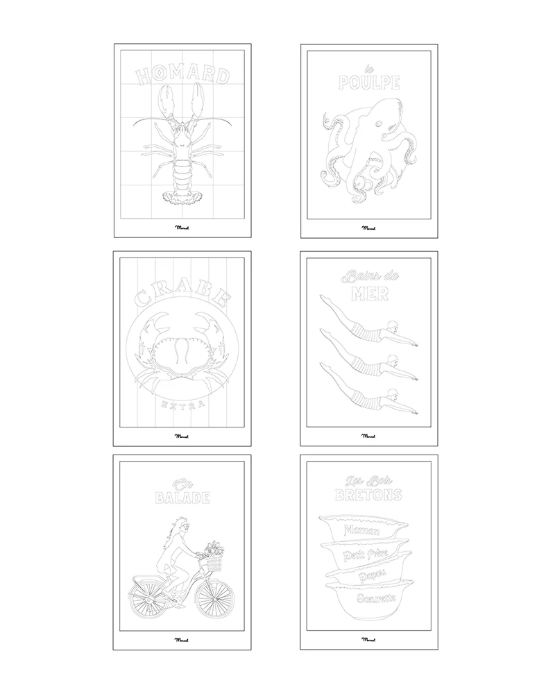 Carnet de Coloriage "Les Sardines" A5