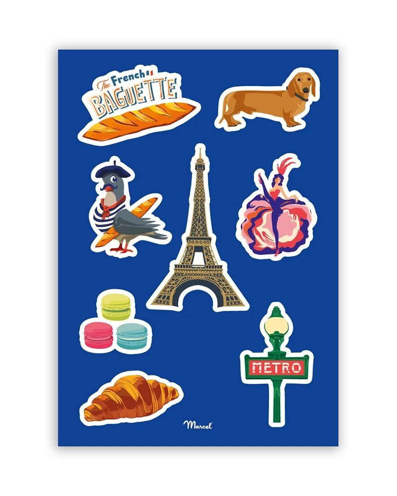 Planche de stickers PARIS