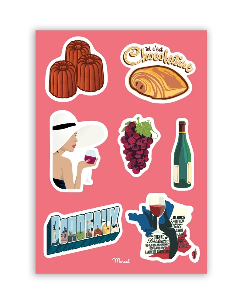 Planche de stickers BORDEAUX