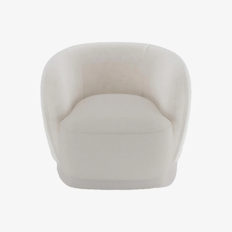 Fauteuil en tissu beige Victoria