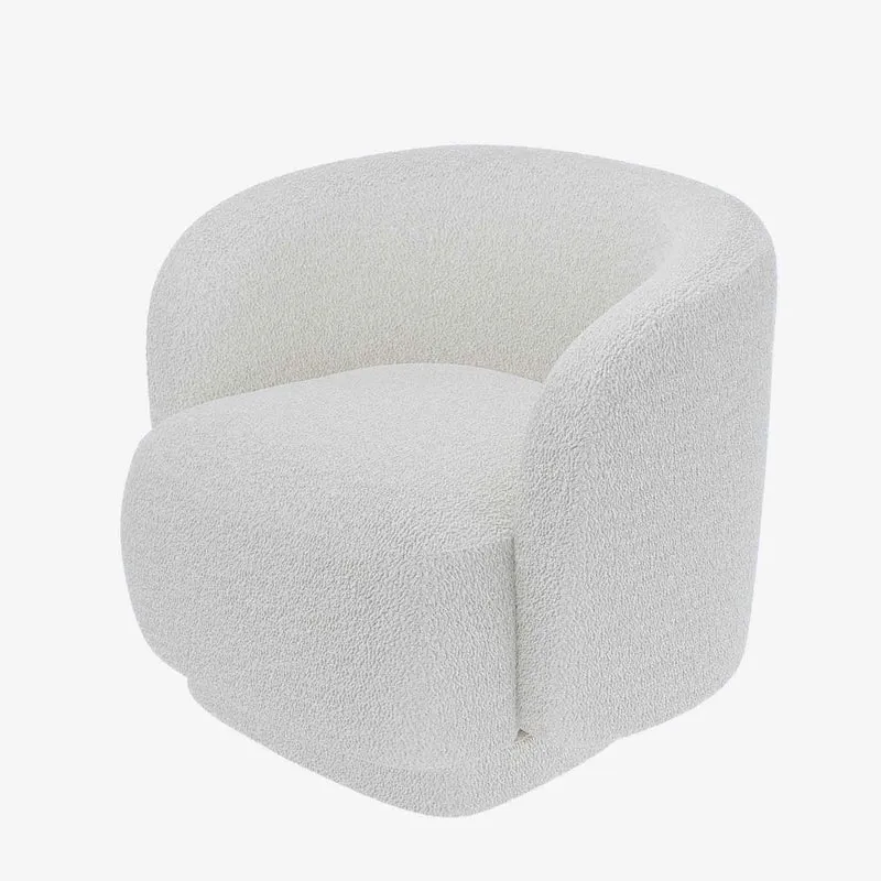 Fauteuil bouclette blanc Victoria