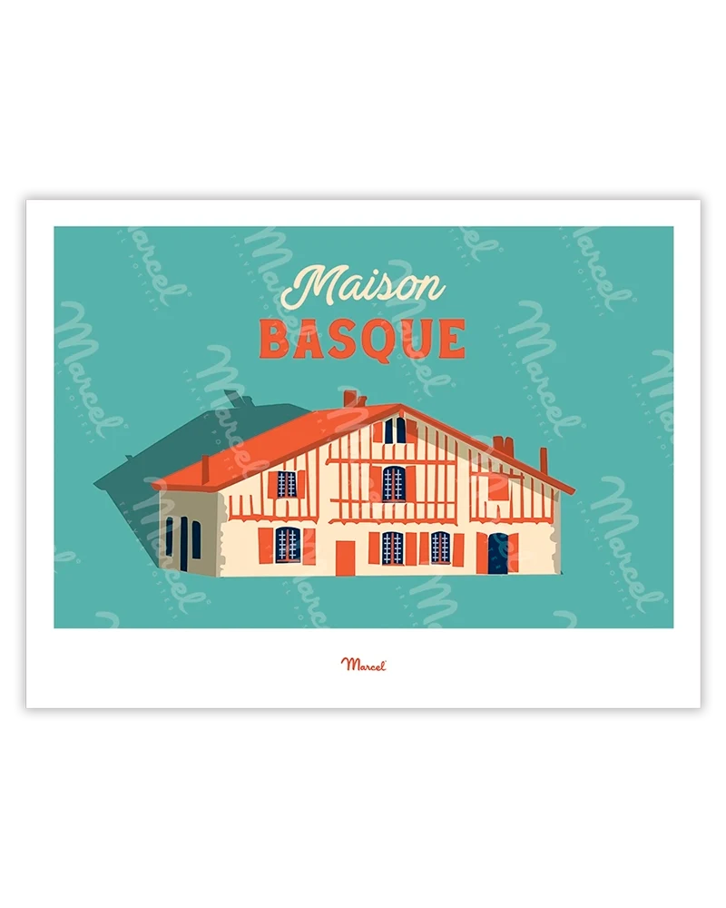 Affiche Travel Color "Maison basque"