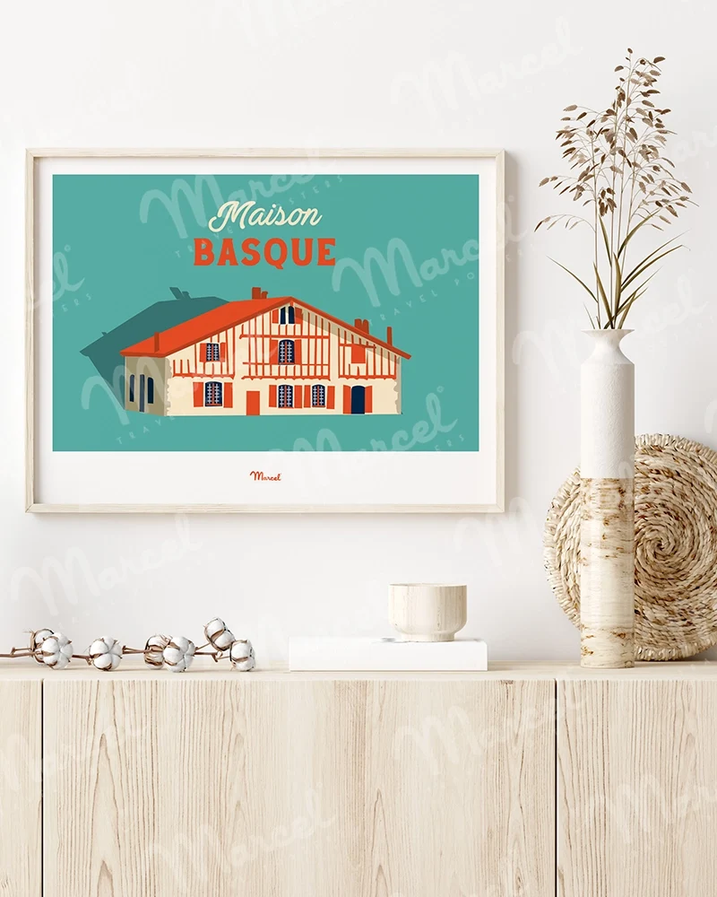 Affiche Travel Color "Maison basque"