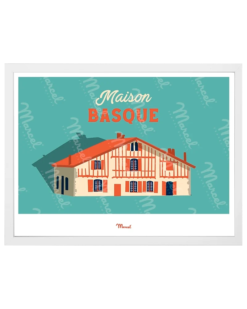 Affiche Travel Color "Maison basque"