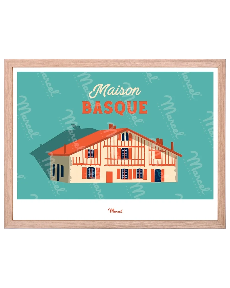 Affiche Travel Color "Maison basque"