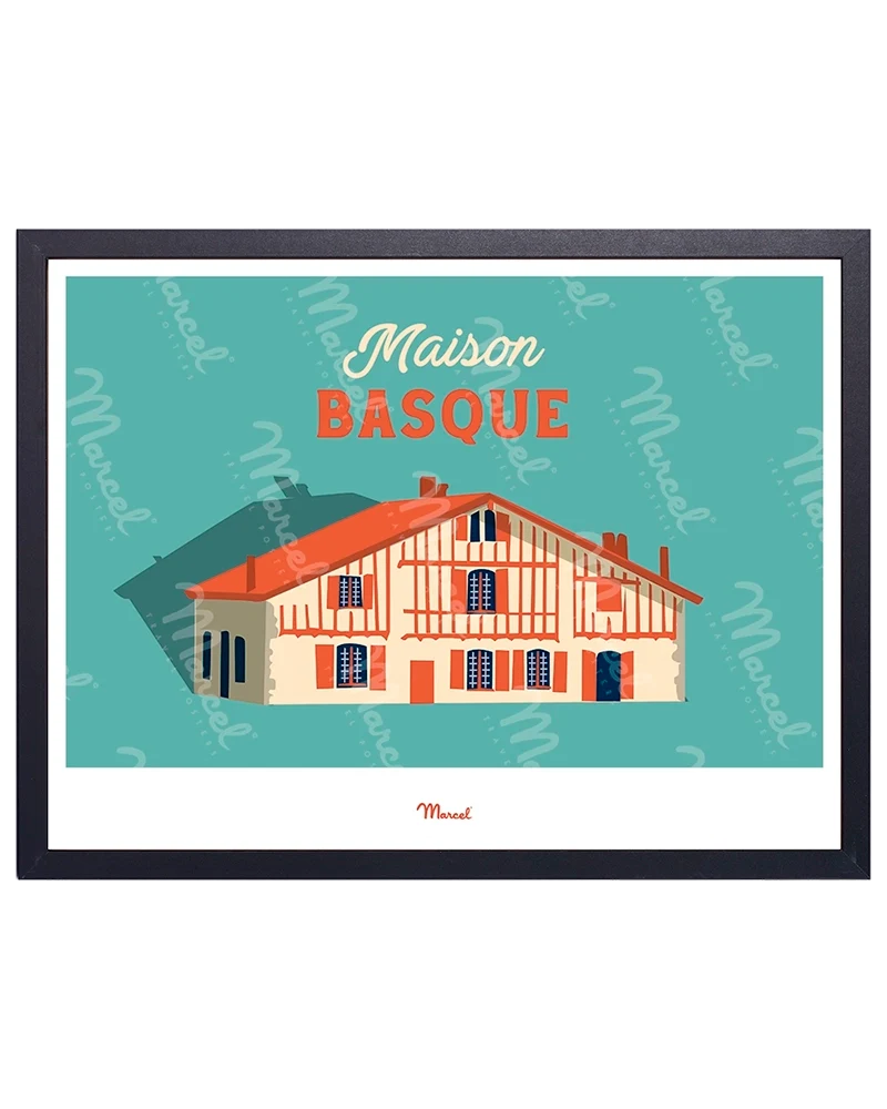Affiche Travel Color "Maison basque"