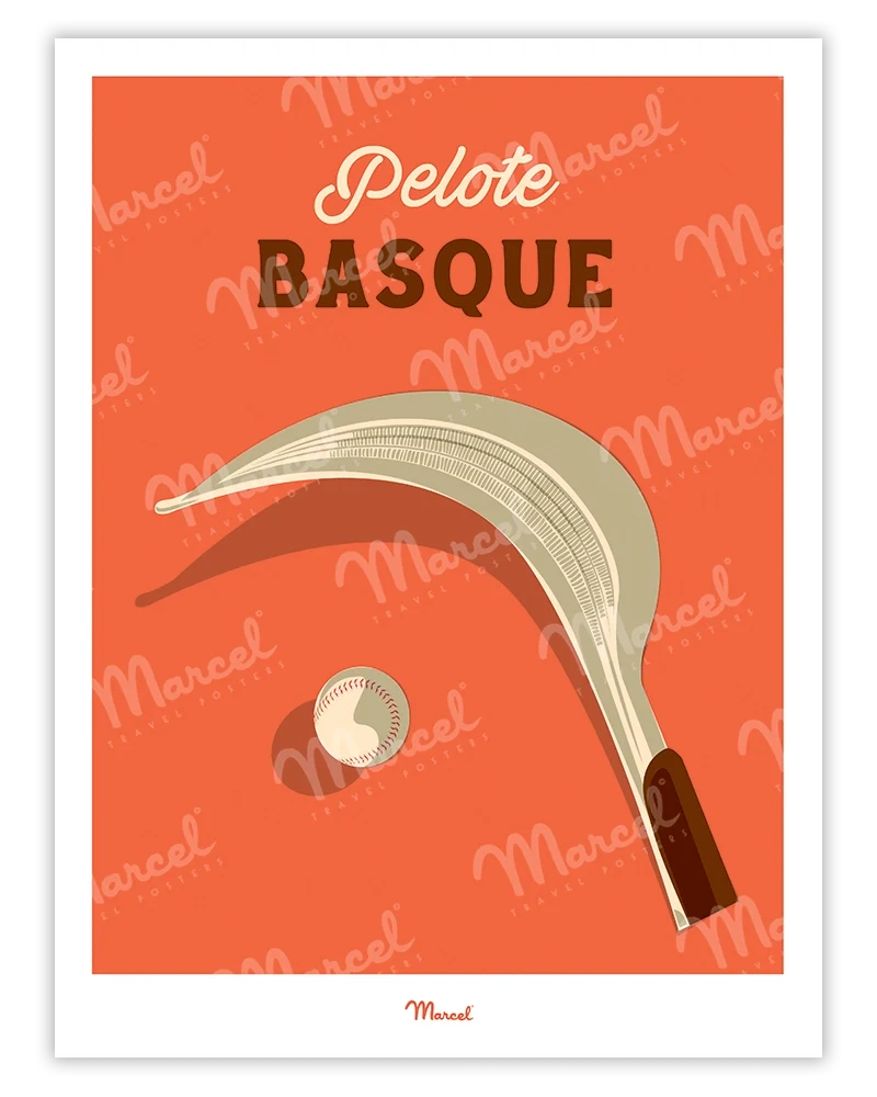 Affiche Travel Color "Pelote Basque"