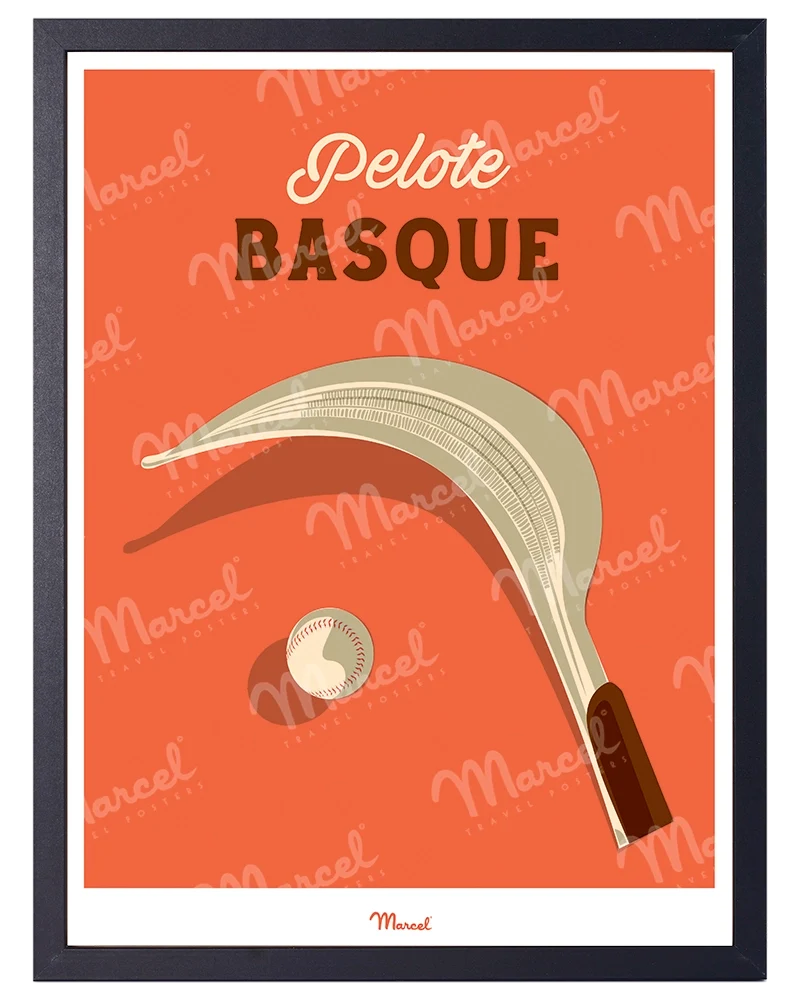 Affiche Travel Color "Pelote Basque"