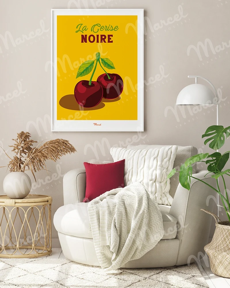 Affiche Travel Color "Cerise Noire"