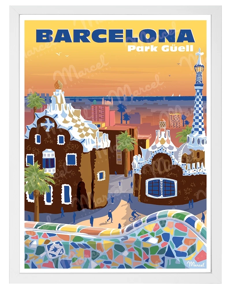 Affiche BARCELONE "Parc Güell"