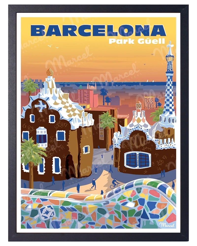Affiche BARCELONE "Parc Güell"