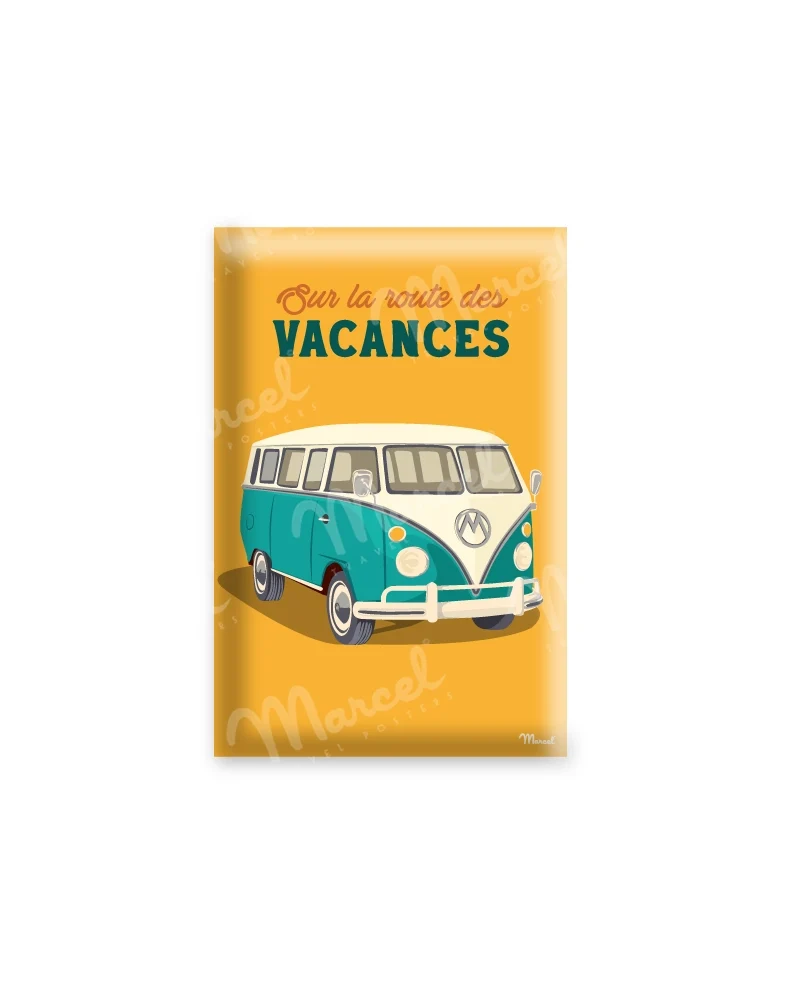 Magnet Travel Color "Sur la route des vacances en Van"