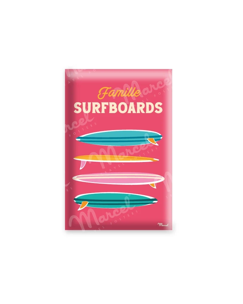 Magnet Travel Color "Famille Surfboards"