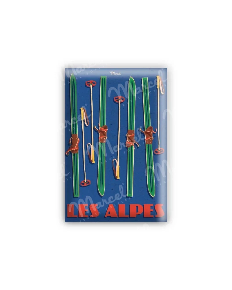 Magnet LES ALPES "Skis Set"