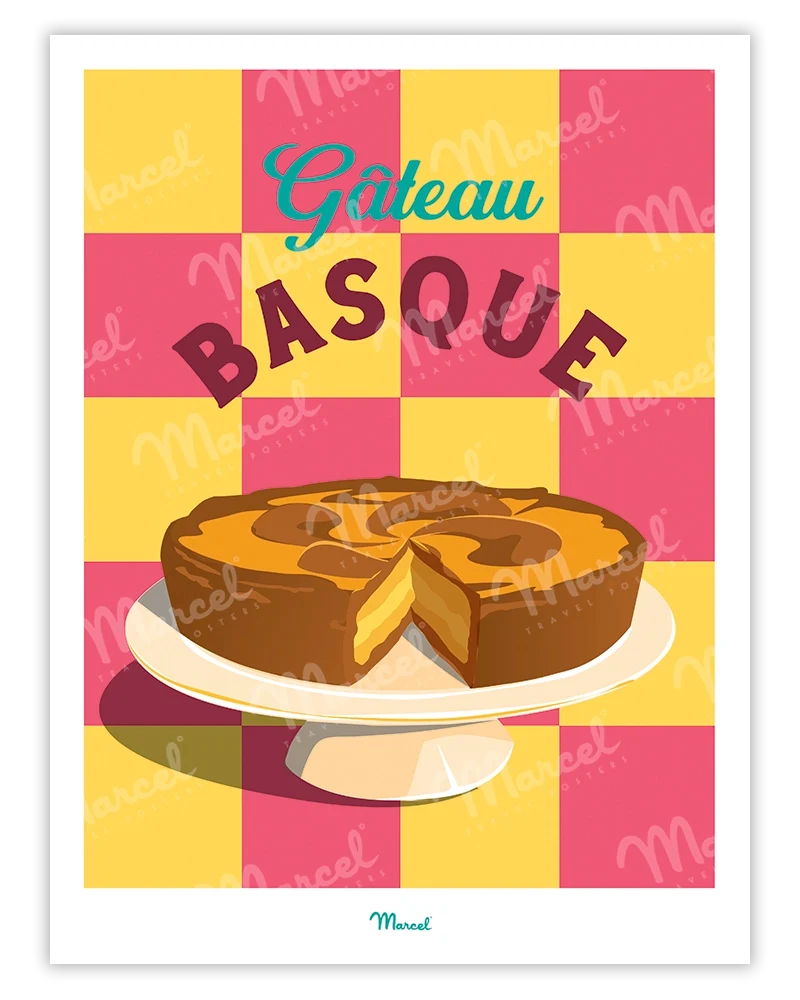 Affiche Travel Color "Gâteau basque"
