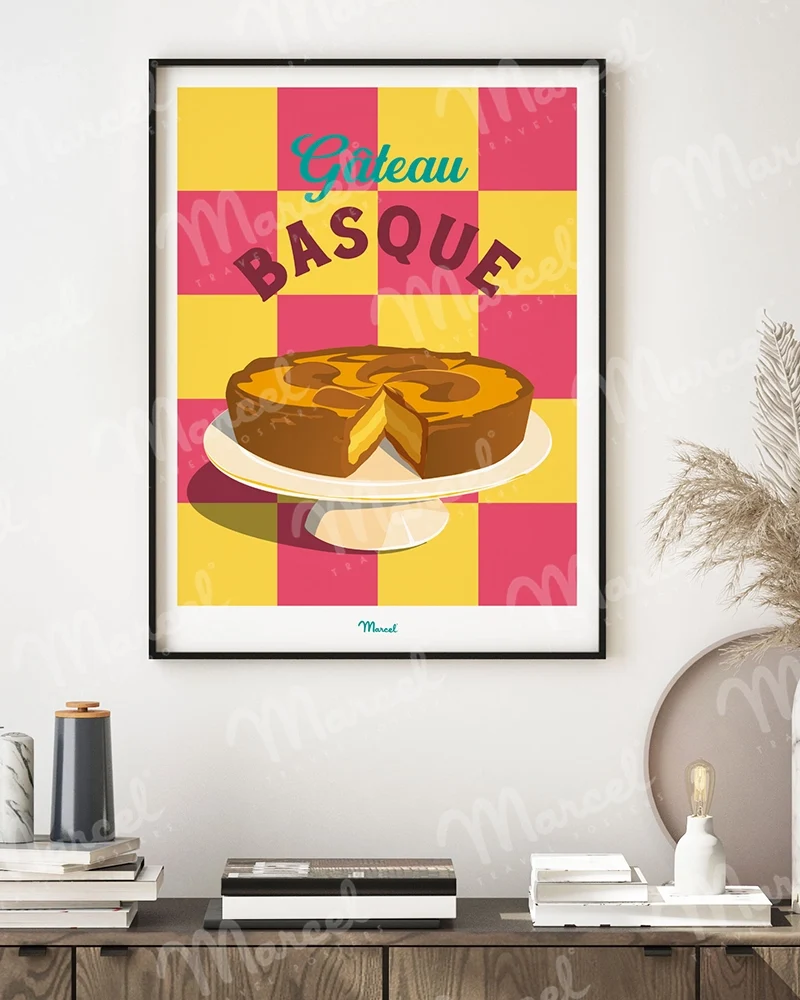 Affiche Travel Color "Gâteau basque"