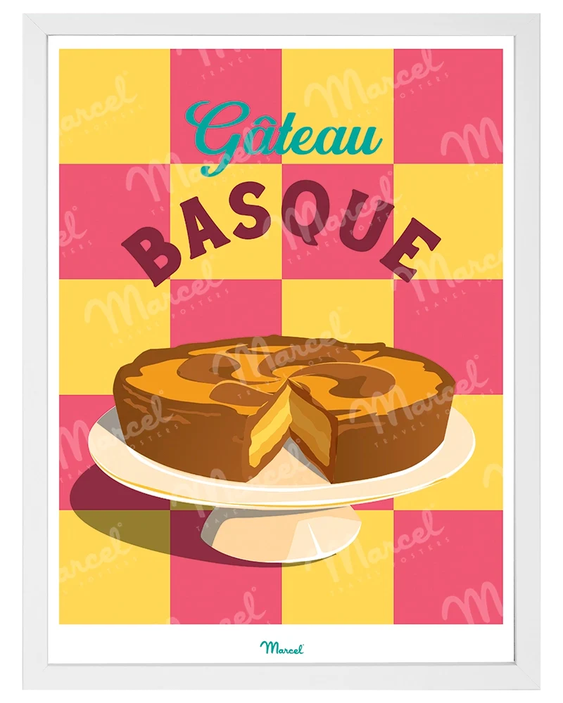 Affiche Travel Color "Gâteau basque"