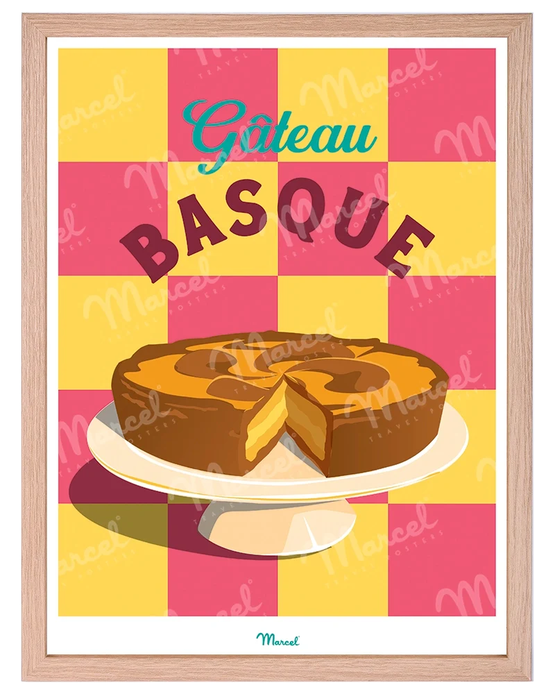 Affiche Travel Color "Gâteau basque"