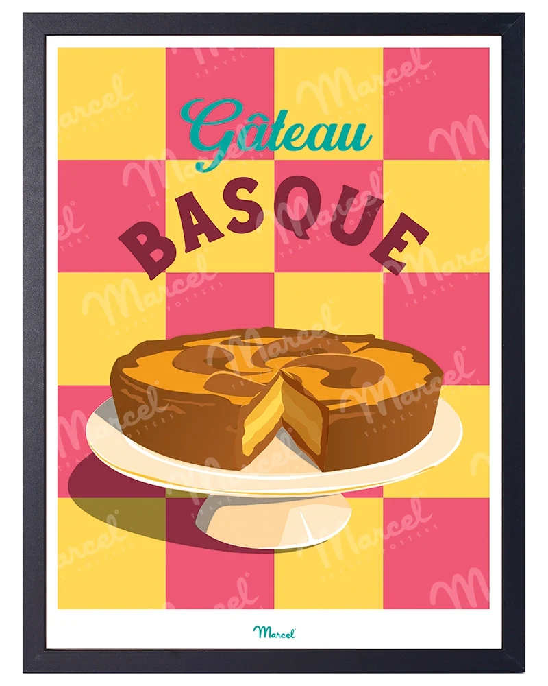 Affiche Travel Color "Gâteau basque"
