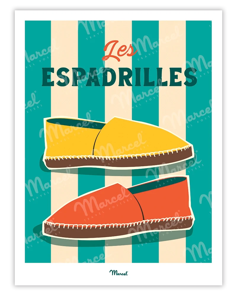 Affiche Travel Color "Les Espadrilles"