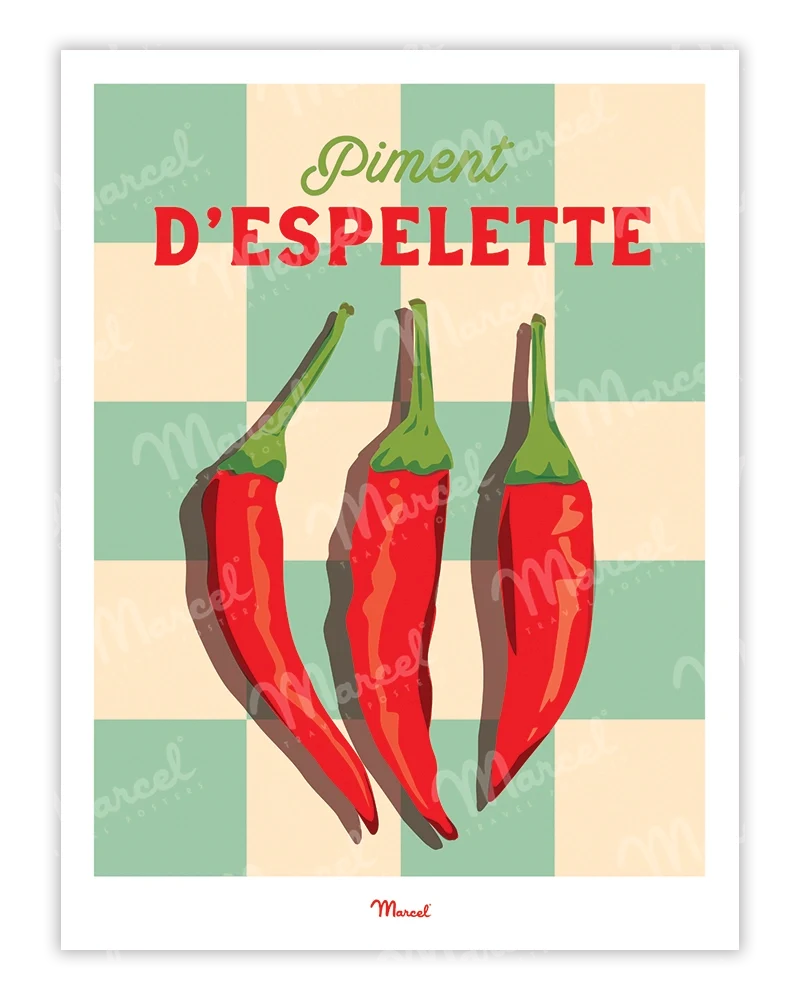 Affiche Travel Color "Piment d'Espelette"