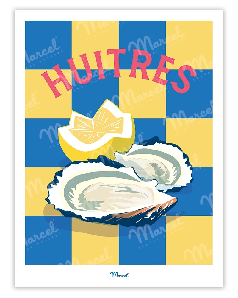 Affiche Travel Color "Huitres"