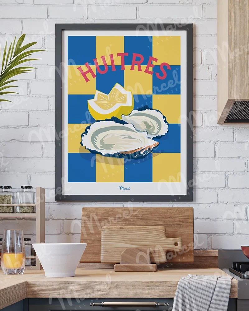 Affiche Travel Color "Huitres"