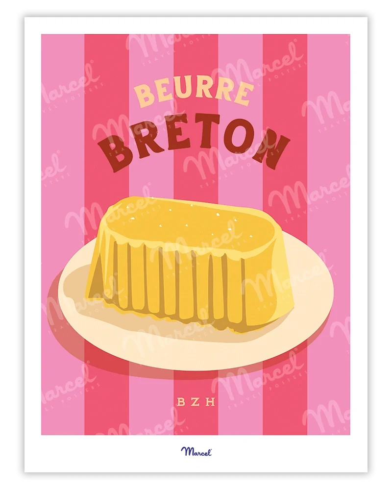 Affiche Travel Color "Beurre Breton"