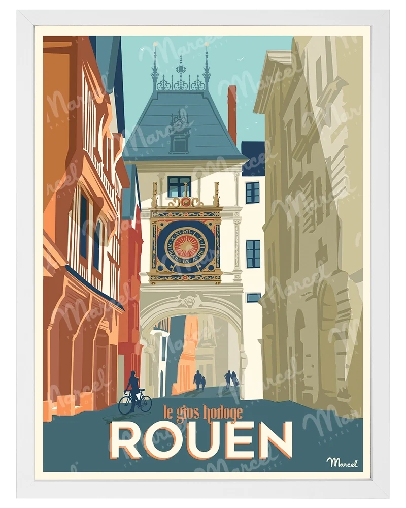Affiche ROUEN "Le Gros Horloge"