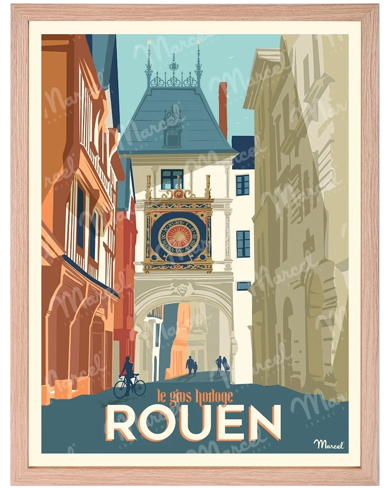 Affiche ROUEN "Le Gros Horloge"