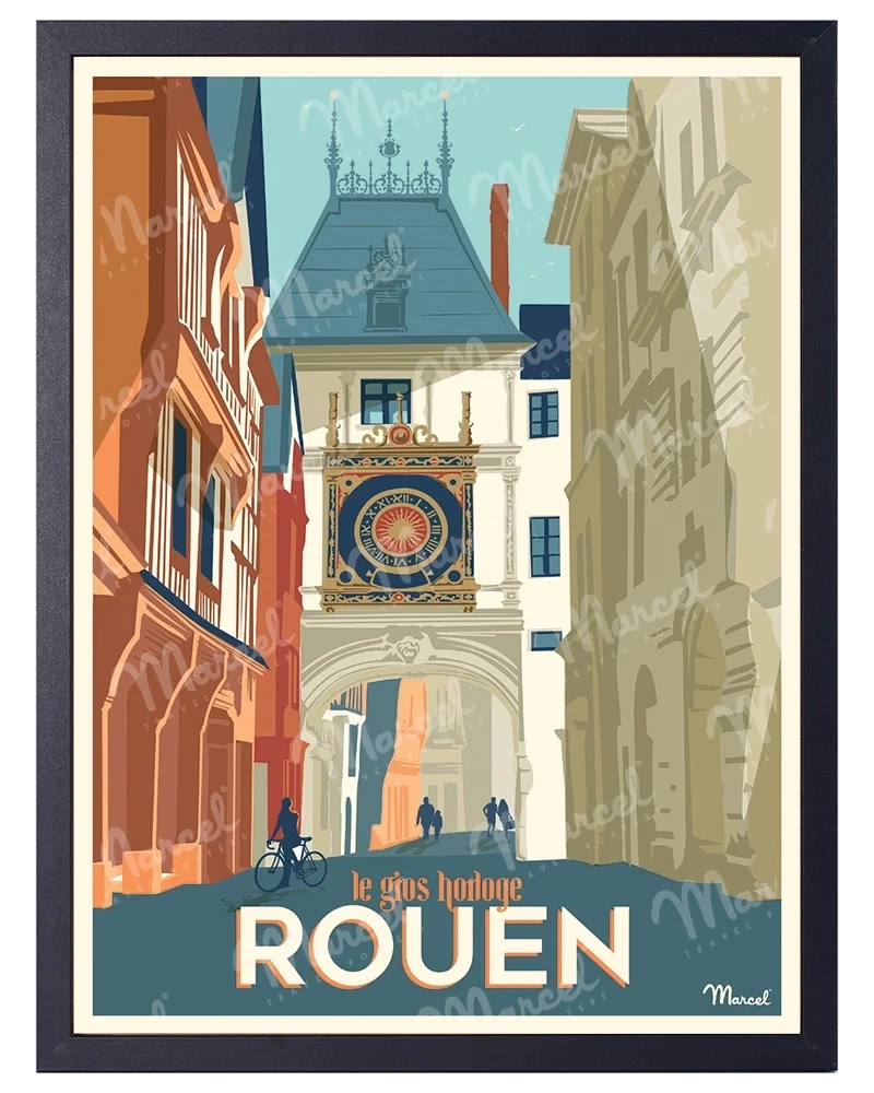 Affiche ROUEN "Le Gros Horloge"