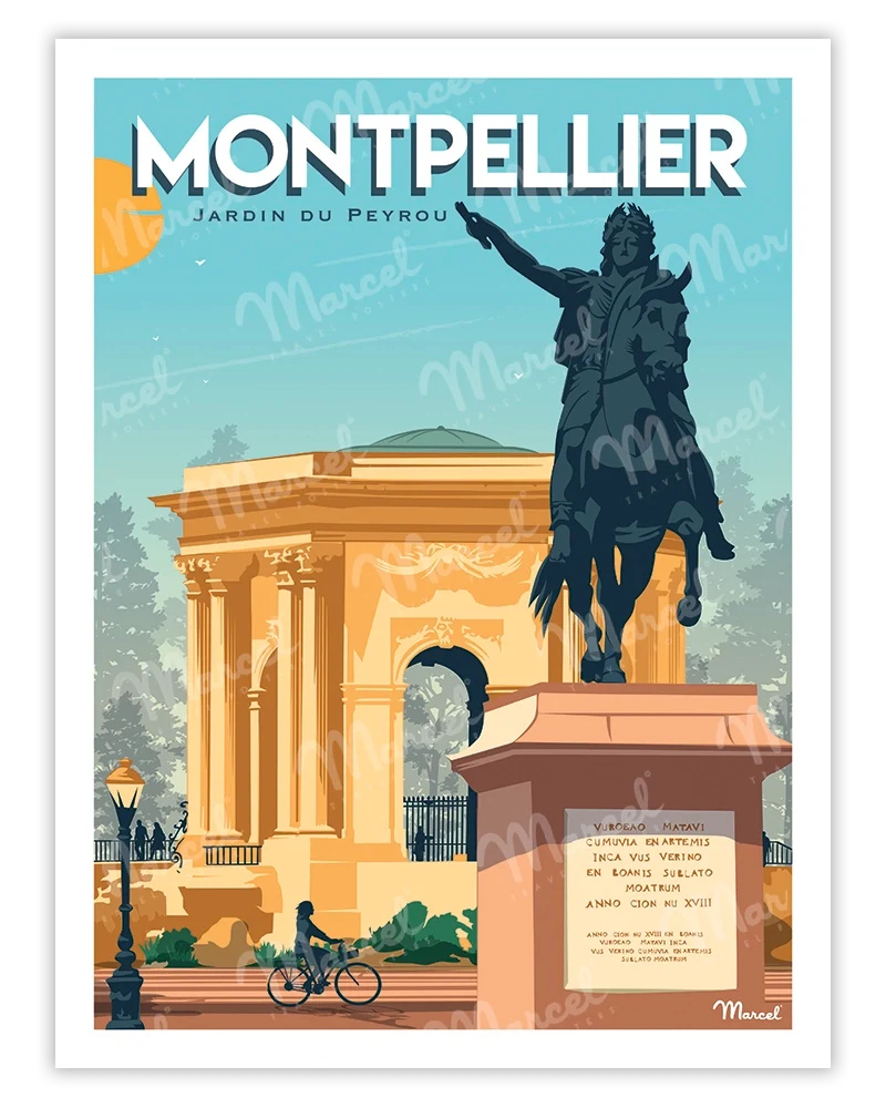 Affiche MONTPELLIER "Le Jardin du Peyrou"
