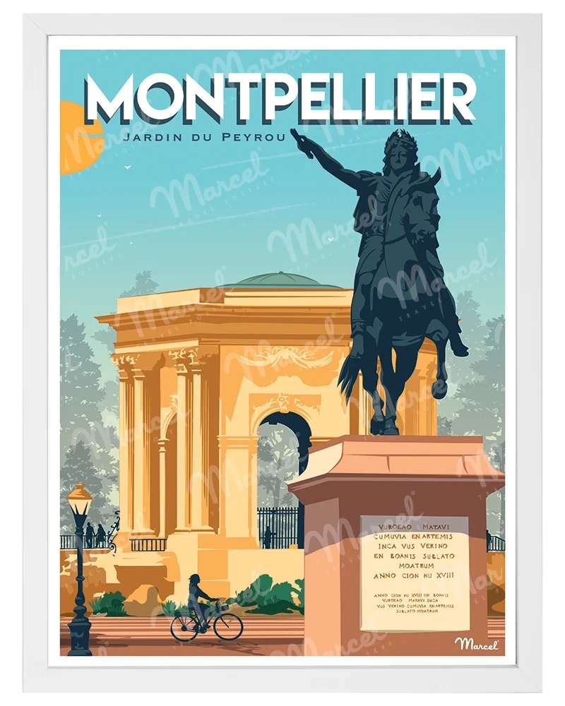 Affiche MONTPELLIER "Le Jardin du Peyrou"