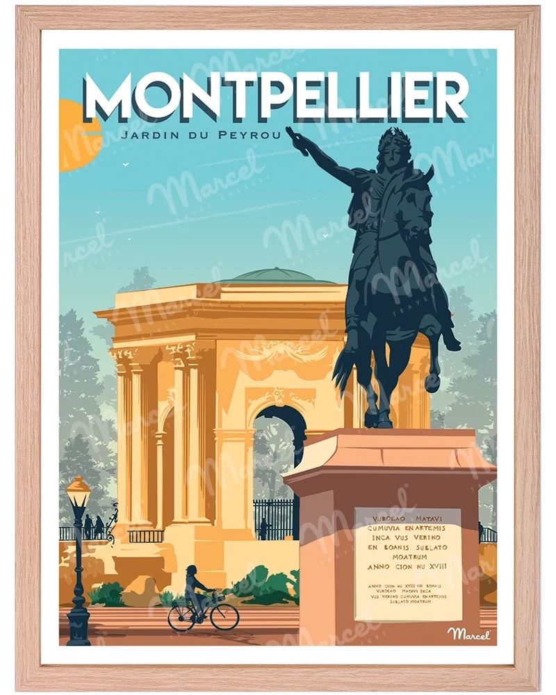 Affiche MONTPELLIER "Le Jardin du Peyrou"
