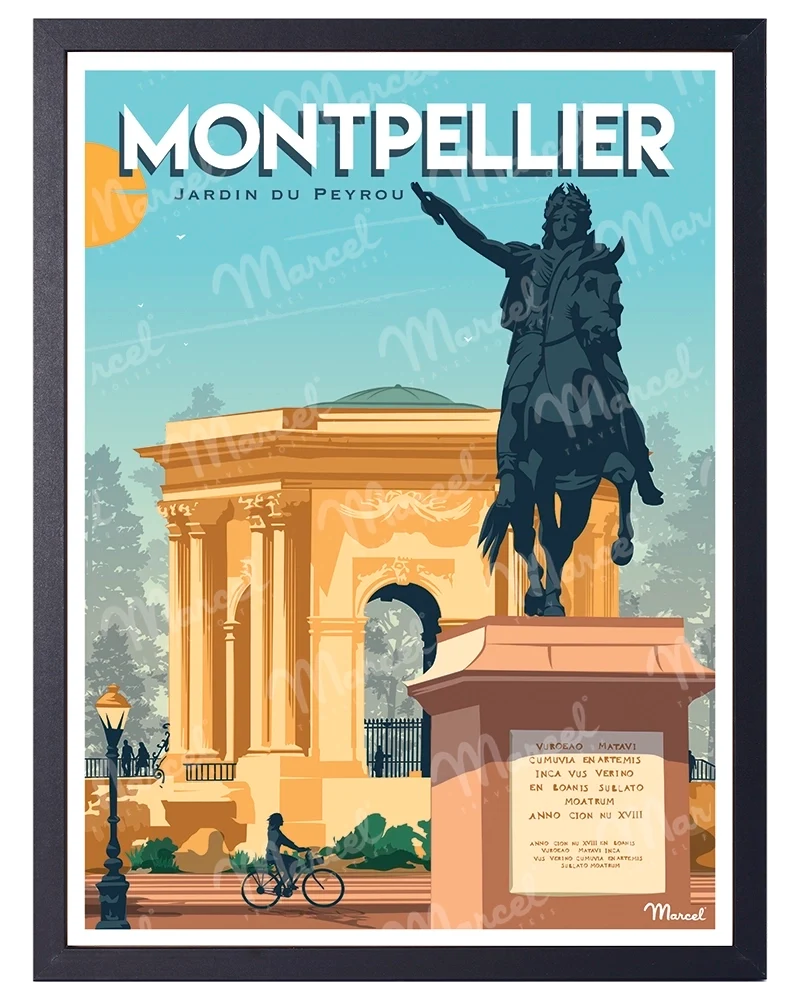Affiche MONTPELLIER "Le Jardin du Peyrou"