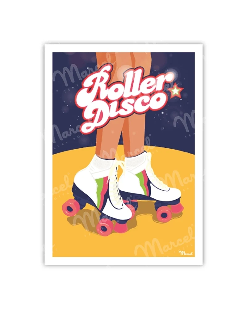 Carte Postale "Roller Disco"