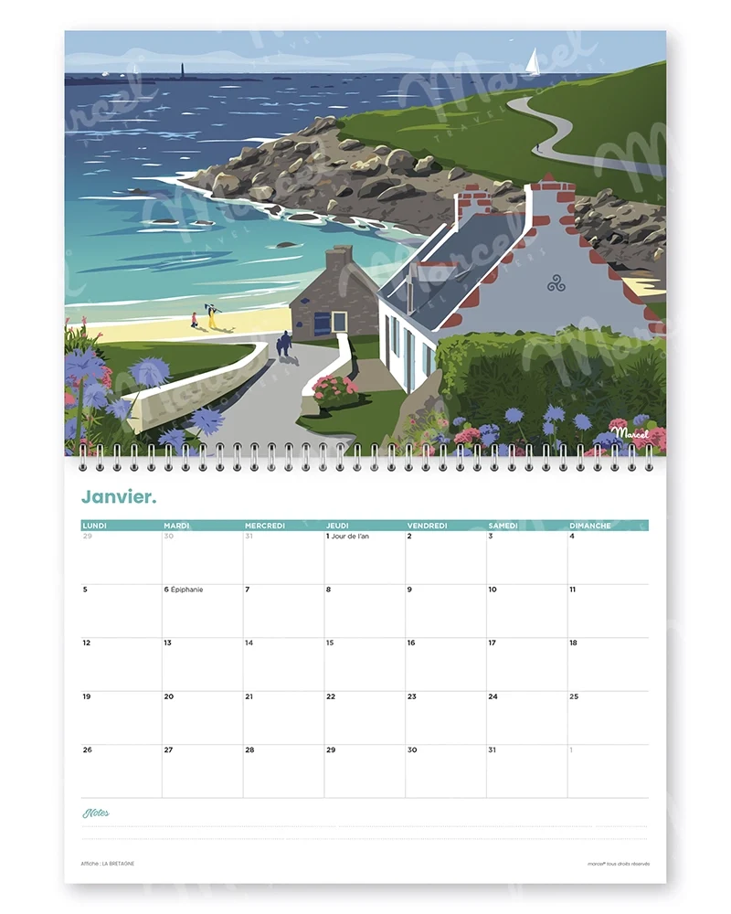 Calendrier 2026 "BRETAGNE"