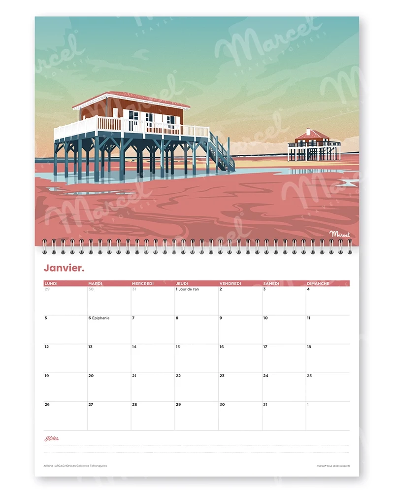 Calendrier 2026 "BASSIN D'ARCACHON"