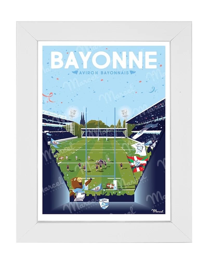 Carte Postale RUGBY Marcel x Aviron Bayonnais