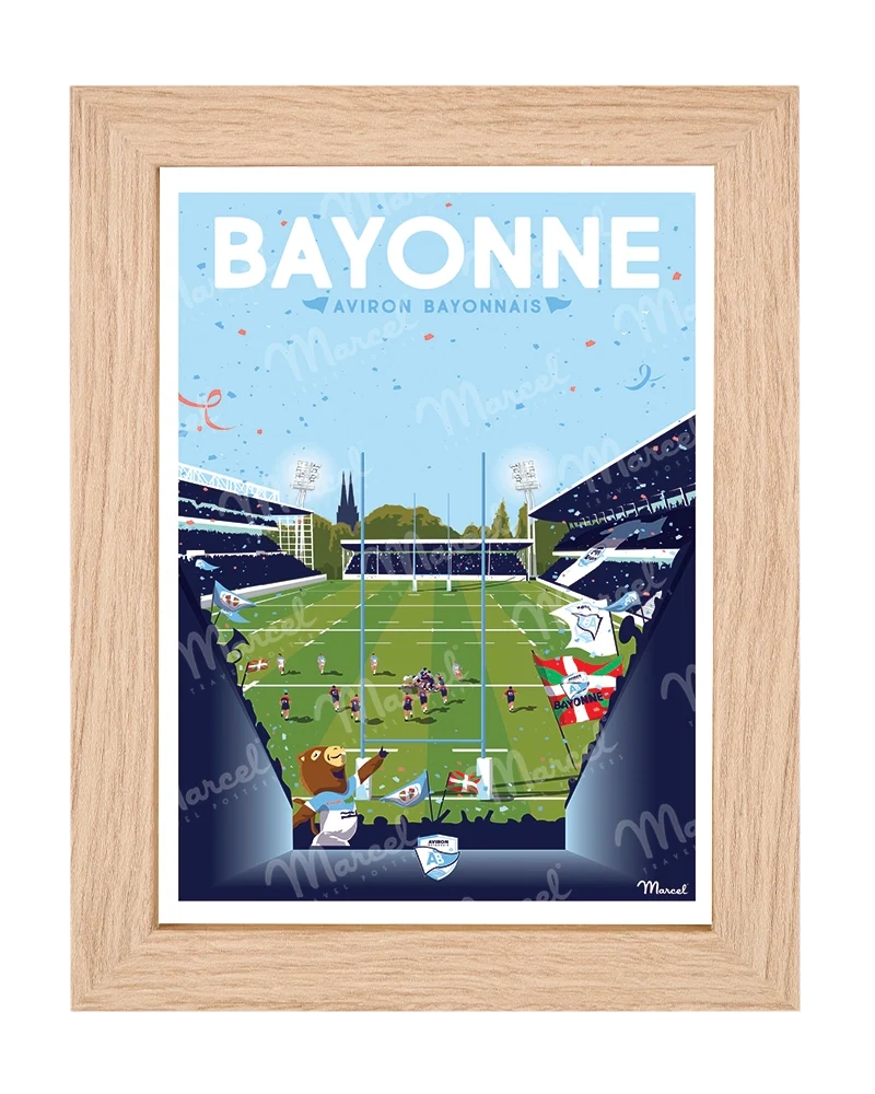 Carte Postale RUGBY Marcel x Aviron Bayonnais