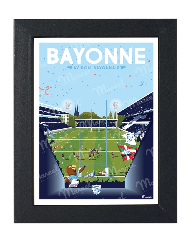 Carte Postale RUGBY Marcel x Aviron Bayonnais