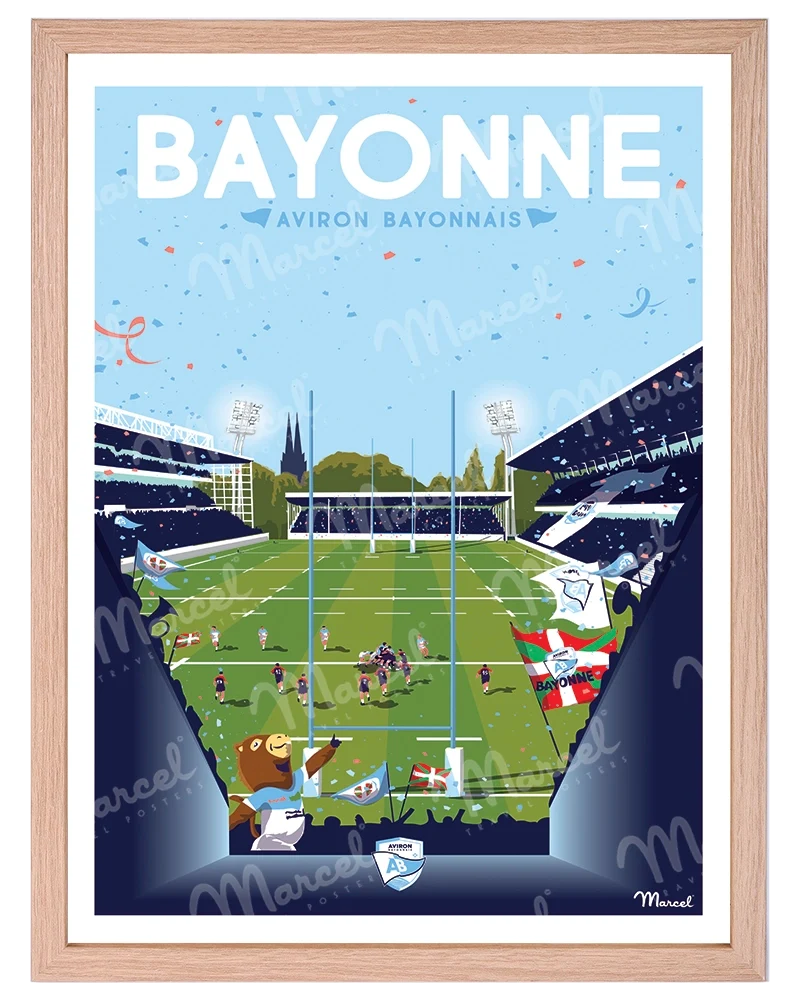 Affiche Officielle RUGBY Marcel x Aviron Bayonnais